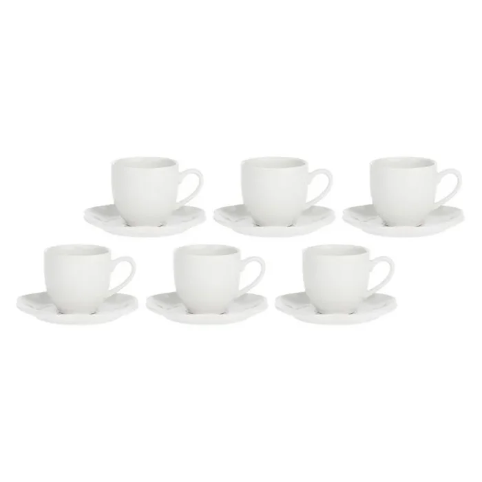 La porcellana bianca villadeifiori set of 6 coffee cups with saucer 85 ml