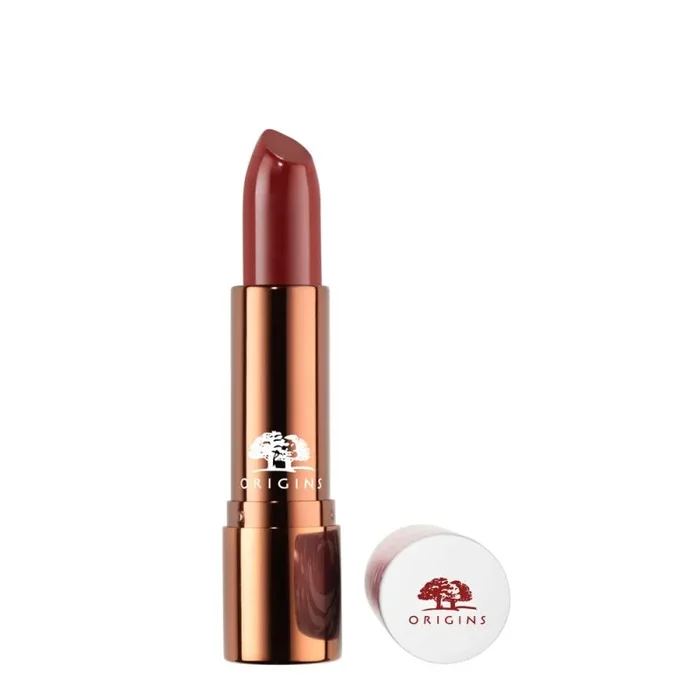 Labial cremoso / Origins Blooming Bold 07 Velvet Vine / Color profundo, acabado brillante, hidratación y confort duradero, 3.1 g, compra online