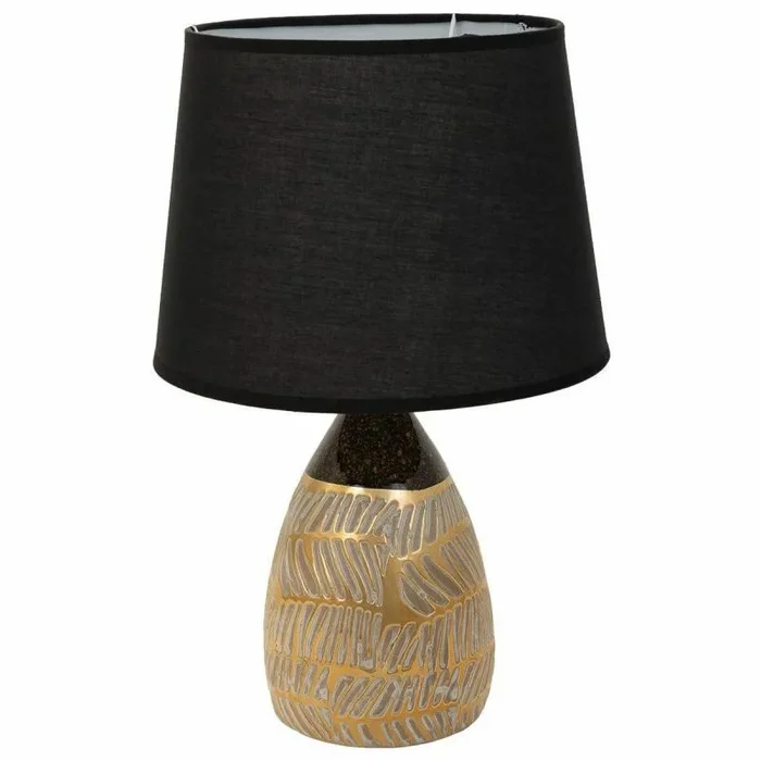 Lámpara de mesa alexandra house living oro cerámica 13 x 26 x 13 cm