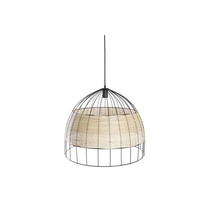 Lámpara de techo dkd home decor marrón negro metal 50 w 50 x 50 x 42 cm