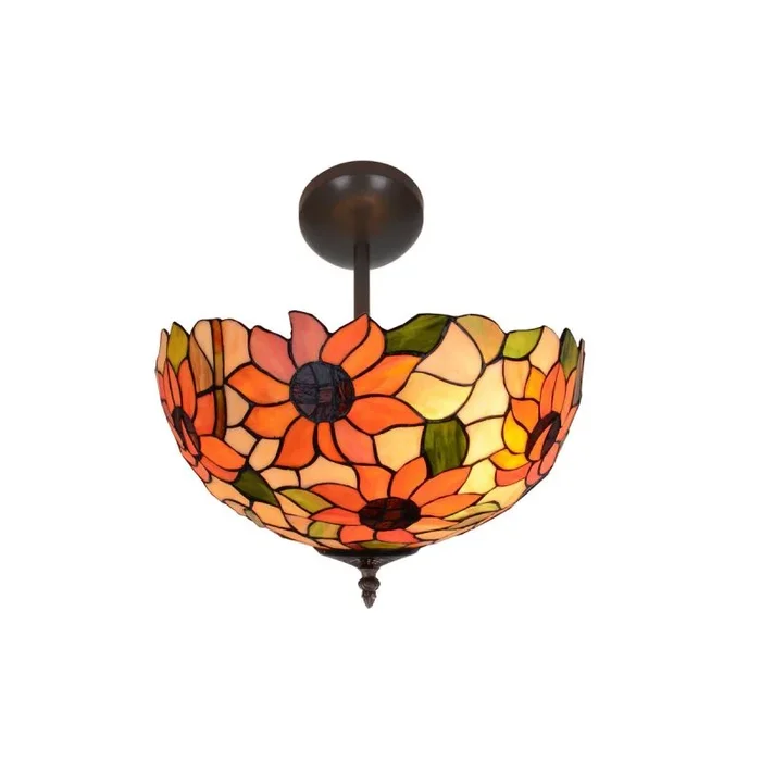 Lámpara de techo viro diamond ambar hierro 60 w 40 x 50 x 40 cm