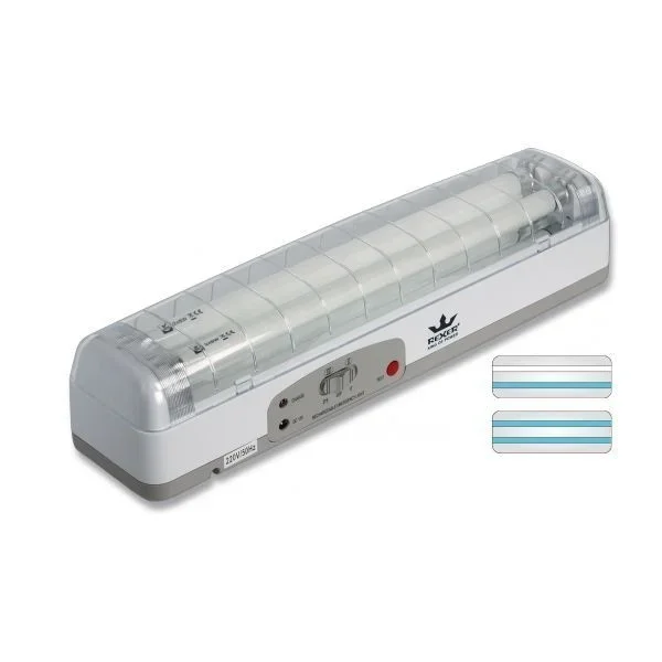 Lampara Emergencia Rexer Recargable Fluorescente 2 X 8 W Incluye Linterna, Cargador Y Batería 33587