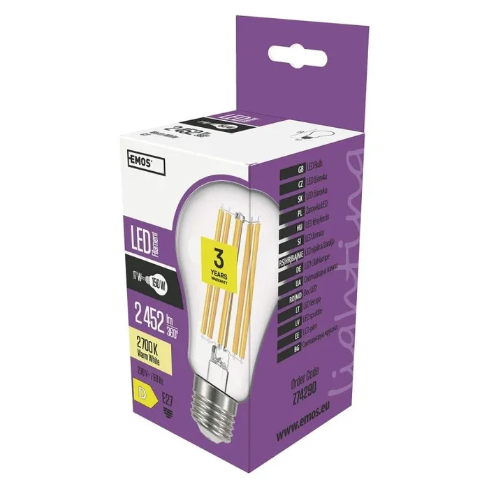 Lámpara emos edison e27 17 w (reacondicionado a+)