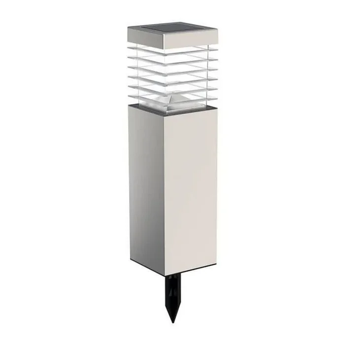 Lámpara solar galix sergioro gris acero inoxidable 6 w 25 lm 10 x 47,6 x 10 cm