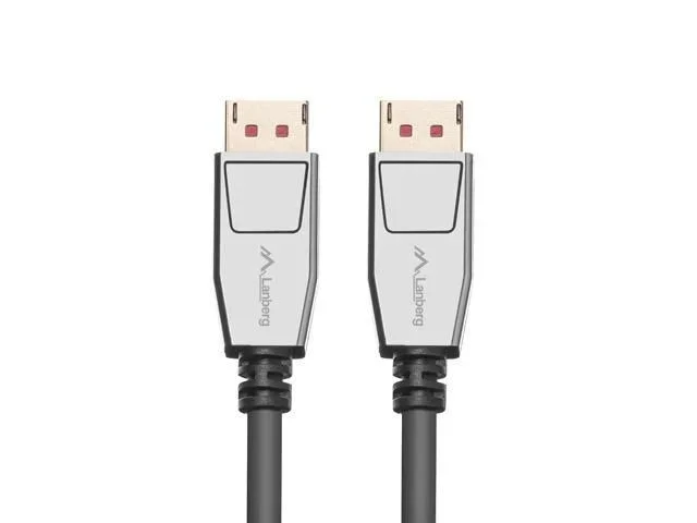Lanberg CA-DPDP-20CU-0010-BK cable DisplayPort 1 m Negro, Plata