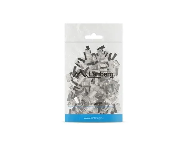 Lanberg PLS-5000 conector RJ-45 Acero inoxidable, Transparente