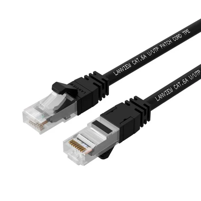 Lanview LV-UTP6A01B cable de red Negro 1 m S/FTP (S-STP)