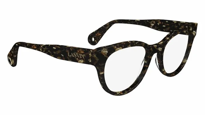 Lanvin Lnv2654 Gafas de Sol, 239 Textured Brown Gold, 34 Unisex Adulto