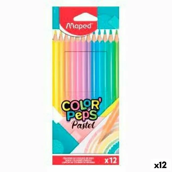 Lápices de colores maped color’ peps multicolor 12 piezas (12 unidades)