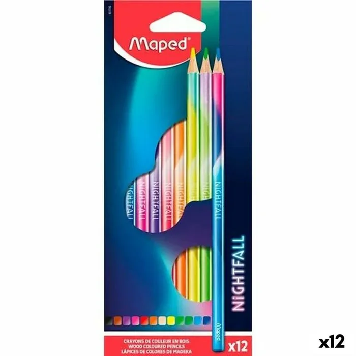 Lápices de colores maped nightfall multicolor 12 piezas (12 unidades)