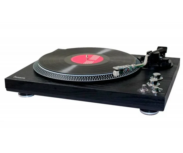 Lauson OM83 tocadisco Tocadiscos de tracción por correa Negro