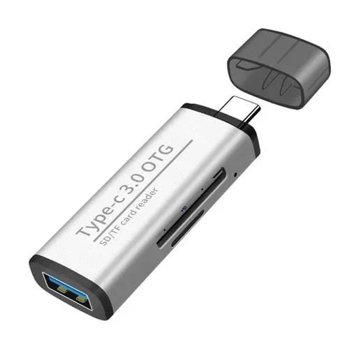 Lector de Tarjetas Ads-103 Otg Multifuncional Hembra USB 3.0 (Plata)