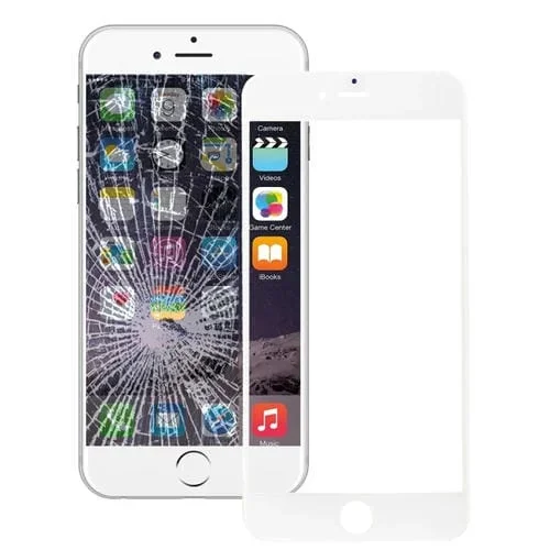 Lente de Vidrio Exterior Pantalla Frontal con Marco de Bisel y Adhesivo OCA Apple iPhone 6 Plus (Blanco)