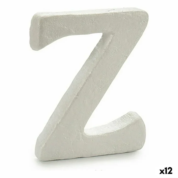 Letra z blanco poliestireno 1 x 15 x 13,5 cm (12 unidades)