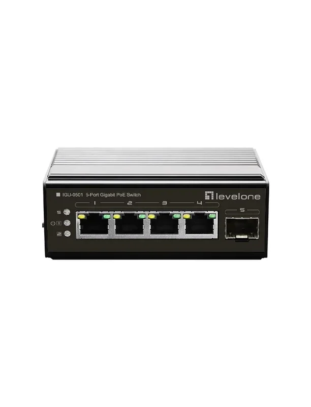 LevelOne IGU-0501 switch Gigabit Ethernet (10/100/1000) Energía sobre Ethernet (PoE) Negro