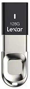 Lexar JumpDrive F35 unidad flash USB 128 GB USB tipo A 3.2 Gen 1 (3.1 Gen 1) Negro, Acero inoxidable
