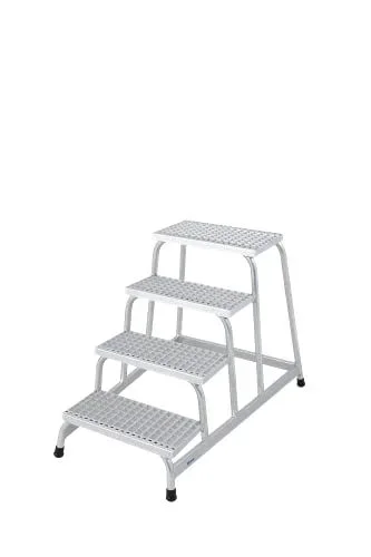 LFB348 Escalerilla de Plataforma con Malla, 4 Peldaños, 0.8 m Altura