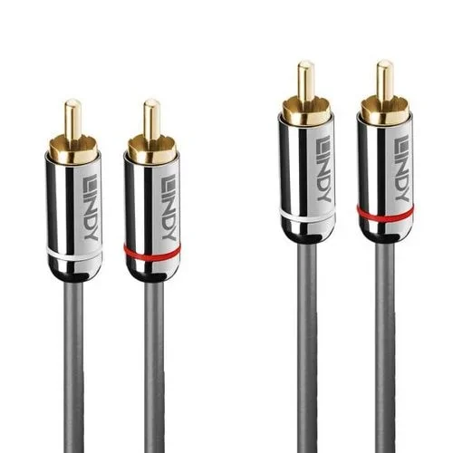 Lindy 35346 cable de audio 2 m 2 x RCA Antracita