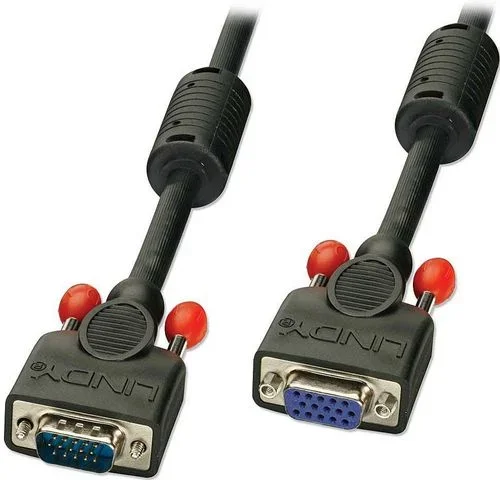 Lindy 36391 cable VGA 0,5 m VGA (D-Sub) Negro