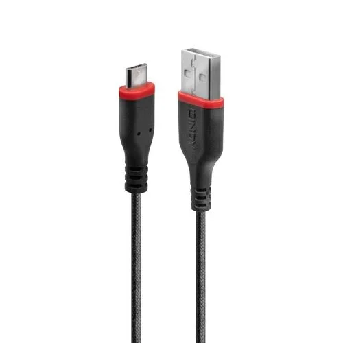 Lindy 36737 cable USB 1 m USB 2.0 USB A Micro-USB B Negro, Rojo