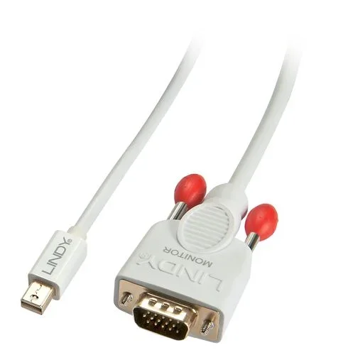 Lindy 41965 adaptador de cable de vídeo 0,5 m VGA (D-Sub) Mini DisplayPort Blanco