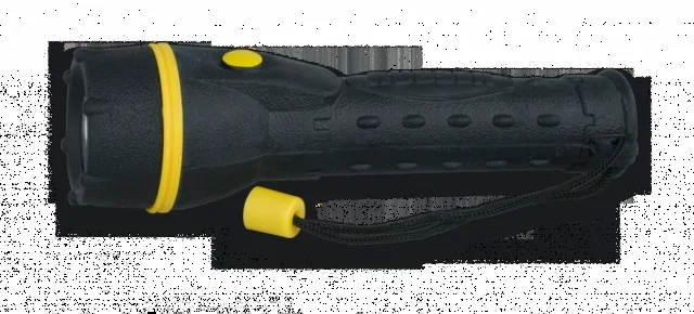 Linterna Con Luz Krypton Rexer Con Puño De Goma 2 Pilas Aa Negro 12168