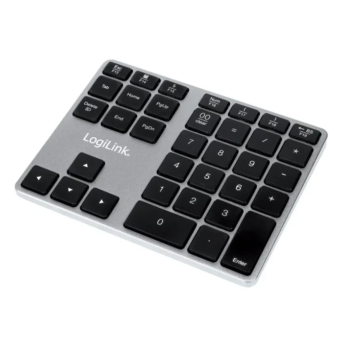LogiLink ID0187 teclado numérico Universal Bluetooth Aluminio, Negro