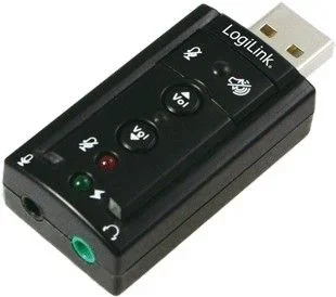 LogiLink USB – Adaptador audio (7.1, USB 2.0, 124 x 194 x 34 mm, 80 g)