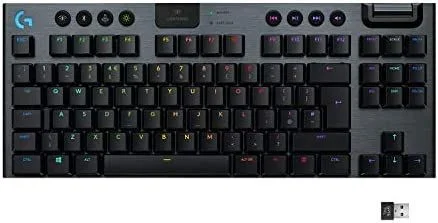 Logitech G G915 TKL Tenkeyless LIGHTSPEED Wireless RGB Mechanical Gaming Keyboard – GL Clicky teclado RF Wireless + Bluetooth QWERTY Nórdico Carbono