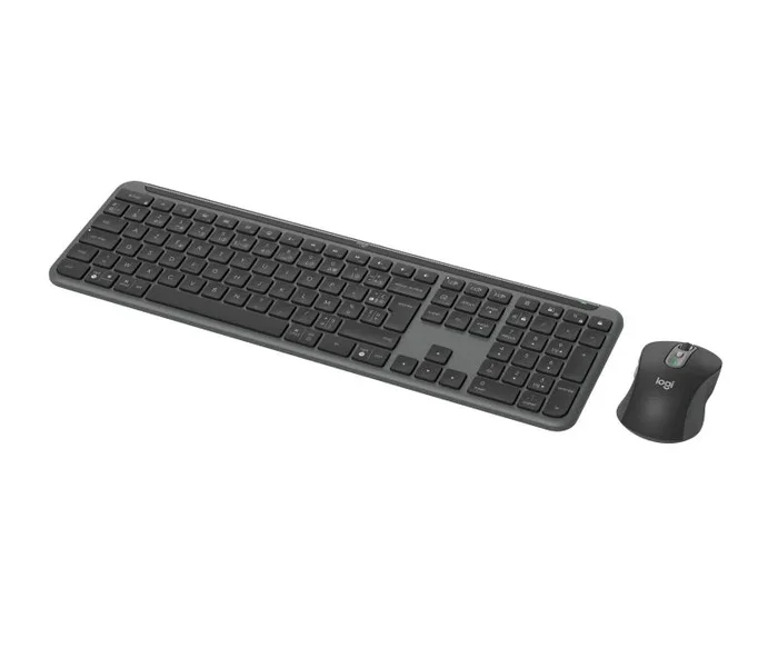 Logitech MK950 Signature Slim Graphite – Juego de teclado inalámbrico y ratón inalámbrico
