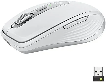 Logitech MX Anywhere 3 for Business – Ratón compacto – Inalámbrico, superrápido, seguimiento en cualquier superficie, recargable, receptor USB Logi Bolt, Bluetooth, Windows/Mac/iPadOS – Gris