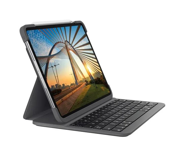Logitech Slim Folio Pro f/ Pro12.9 Grafito Bluetooth QWERTZ Suizo