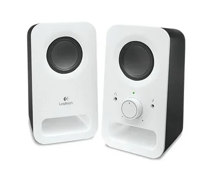 Logitech Z150 Sistema de Altavoces Compacto, Entrada Audio 3.5 mm, Controles Intregados, Toma Auriculares, Enchufe EU, Ordenador/Smartphone/Tablet/Reproductor de Música, Blanco
