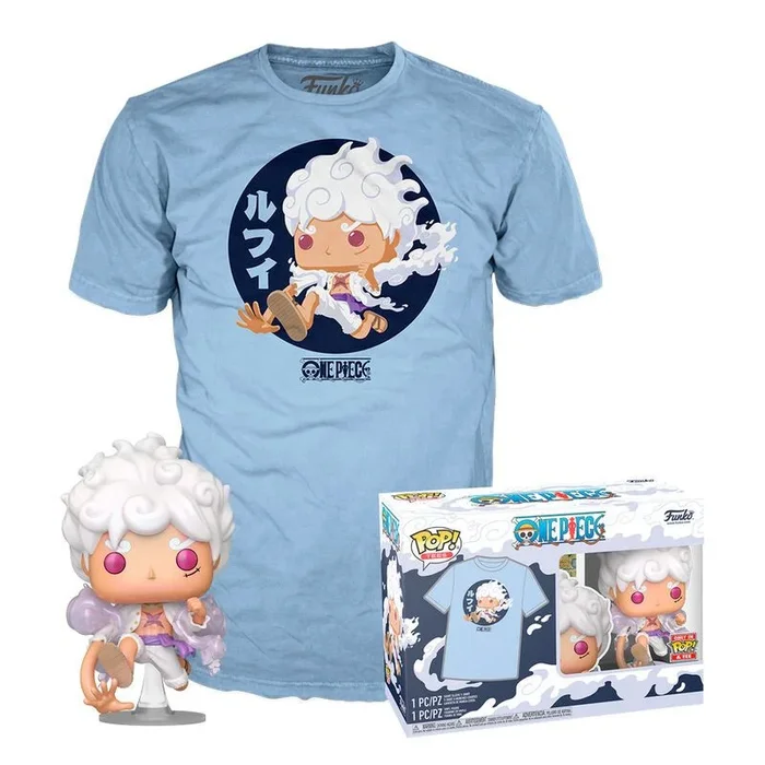 Loungefly Pop! & tee: OP – Luffy Fifth Gear – L – One Piece – Camiseta, Franela – Ropa con Figura de Vinilo Coleccionable – Idea de Regalo – Juguetes y Camiseta de Manga Corta para Adultos Hombres