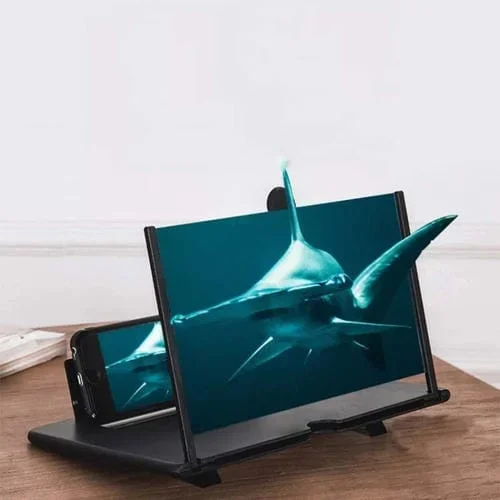 Lupa de Pantalla para Teléfono Móvil Soporte Extraíble Video 3D 10 Pulgadas (Negro)