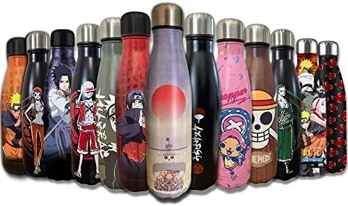 LYO Botella isotérmica de una pieza – Botella de acero inoxidable reutilizable One Piece Nami – Mantenimiento caliente y frío 12 horas – para deporte, viaje, diario, 500 ml – BPA Free – Licencia oficial