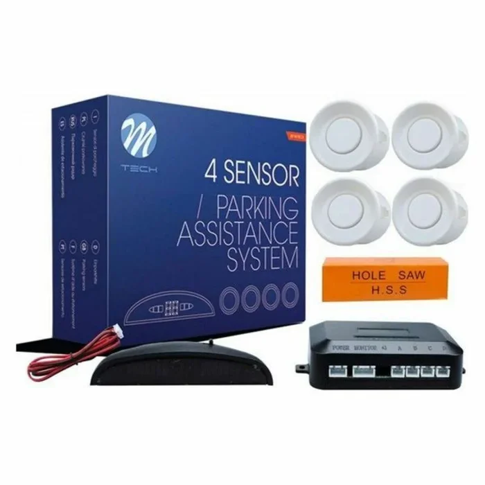 M-Tech CP4B Sensor de aparcamiento CP4 LED con buzzer, Negro