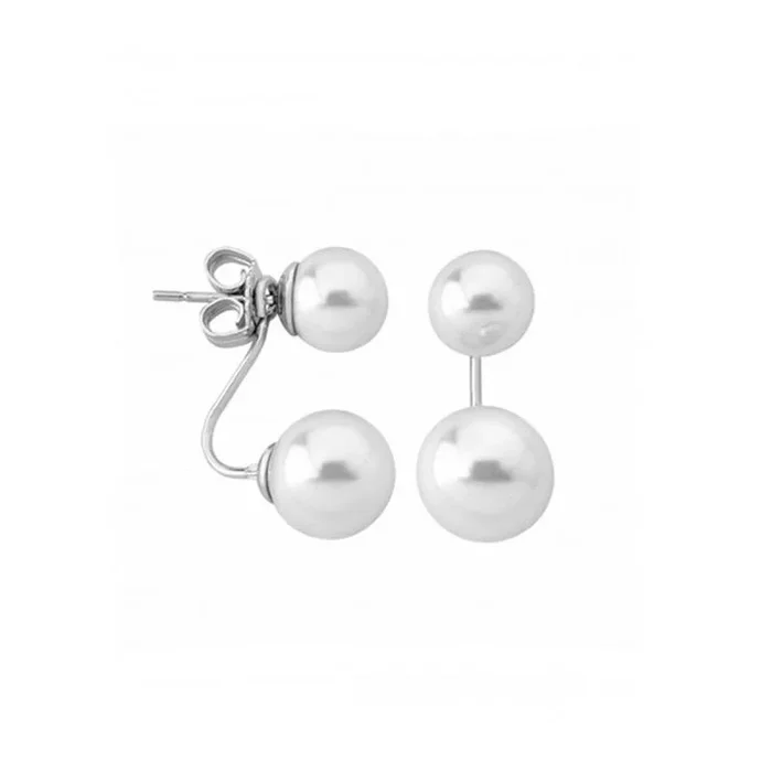 Majorica Pendientes retrofrontales Mujer chapado en plata – 14994.01.2.000.010.1