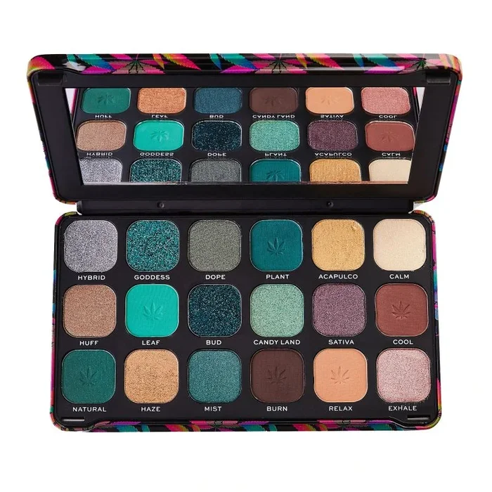 Makeup revolution, forever flawless, eyeshadow palette, chilled, 18 shades, 19.8 g