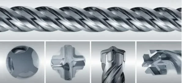 Makita Broca de Martillo Nemesis SDS-MAX Profitools 12 x 340 mm, herramienta profesional para perforaciones en concreto y piedra, diseño reforzado, evacuación optimizada de residuos, color metálico.
