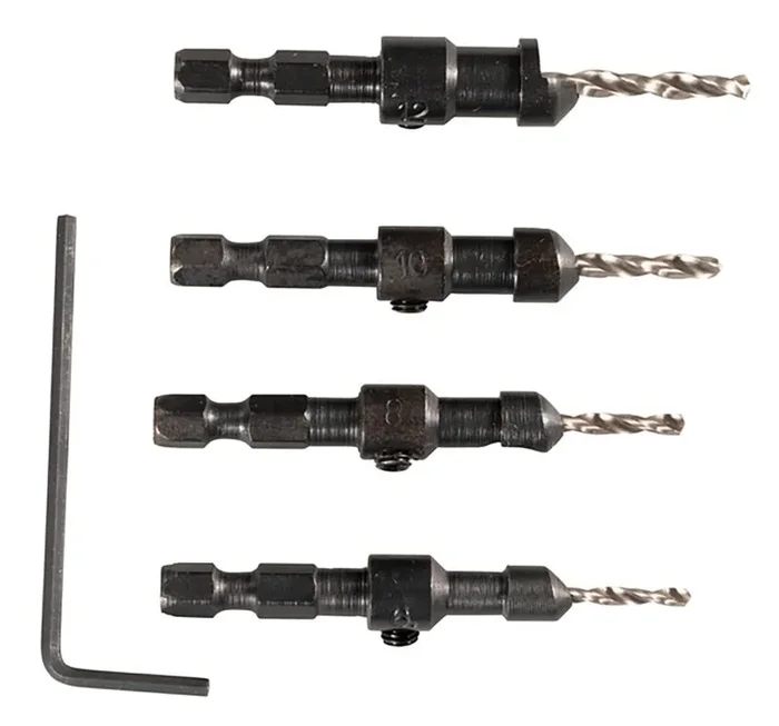 Makita Set de Brocas D-73455 (4 piezas), herramienta profesional para perforaciones en distintos materiales, diseño optimizado, alta resistencia, compatibilidad con múltiples dispositivos