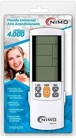 Mando universal para aire acondicionado con 4000 códigos nimo