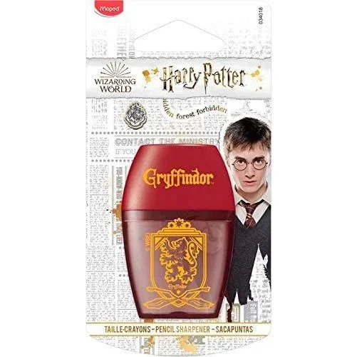 MAPED – Sacapuntas con 1 Agujero – Colección Harry Potter – Sacapuntas con Depósito – Diseño Lúdico – Diseño con Empuñadura Fácil – Gran Capacidad de Reserva