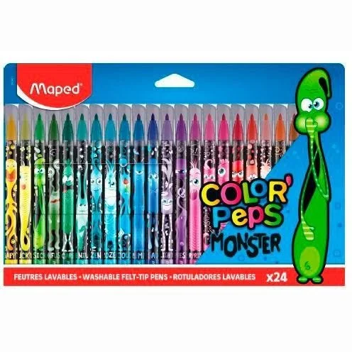 Maped rotuladores color´peps monster surtidos en estuche de 24