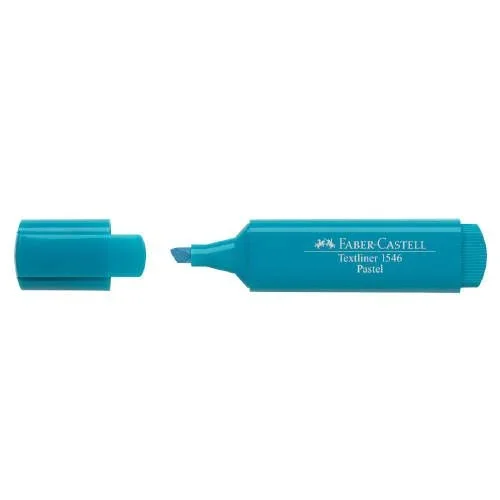 Marcador fluor textliner turquesa pastel faber castell