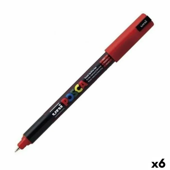 Marcador posca pc-1mr rojo (6 unidades)