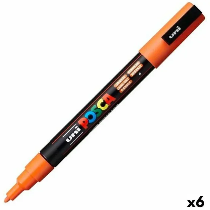 Marcador posca pc-3m naranja (6 unidades)
