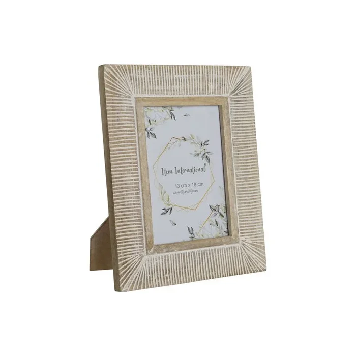Marco de Fotos Home ESPRIT Blanco Madera de Mango Moderno 21,5 x 2 x 27 cm – Marca: Home ESPRIT – EAN: 8424002157500