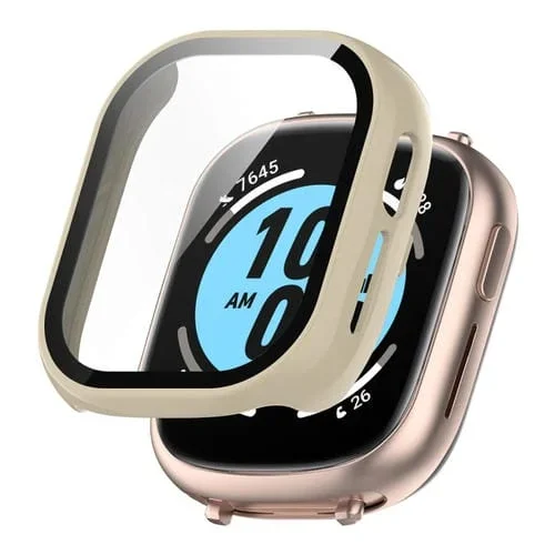 Marco de PC + Caja con Vidrio Templado para Honor Watch 4 Enkay Hat-Prince (Beige)