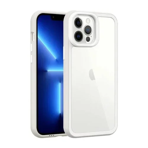 Marco para iPhone 11 Caja de Teléfono de Refrigeración Hueca 2 en 1 (Blanco)